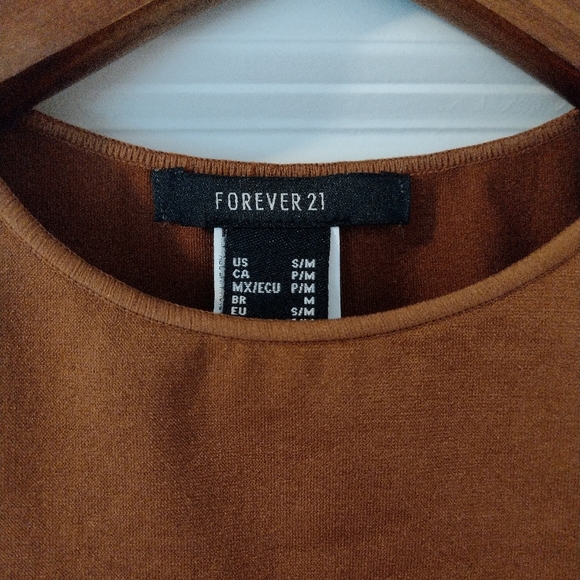 MUST BUNDLE - forever 21 Body Contour High Neck Sculpting Brown Bodysuit - Picture 2 of 2